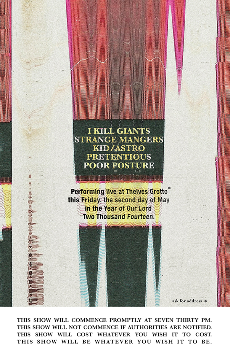 Flyer for Strange Mangers at Thieves Grotta