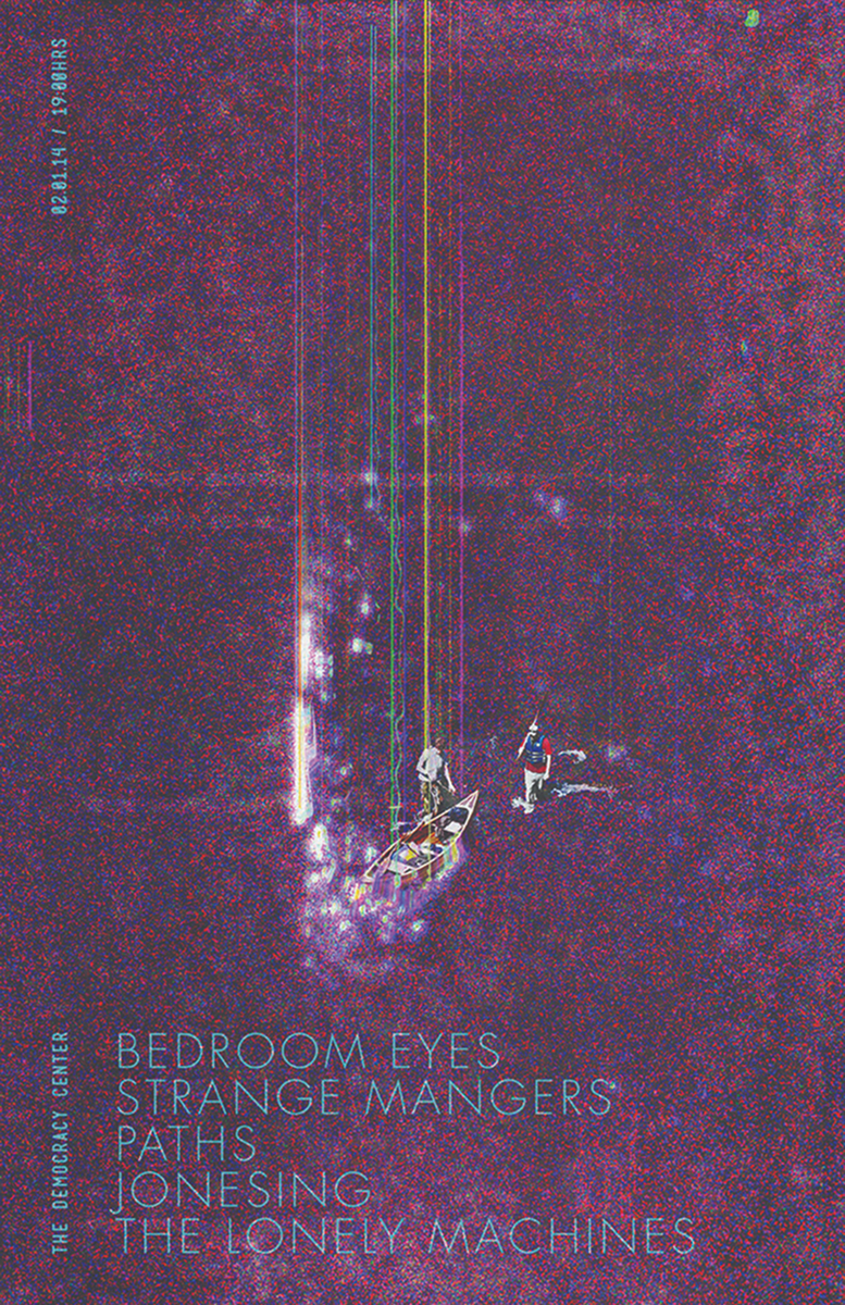 Flyer for Strange Mangers at The Democracy Center