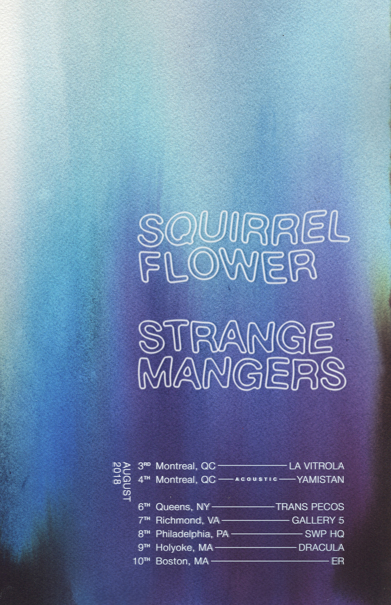 Alternate flier for Squirrel Flower + Strange Mangers tour