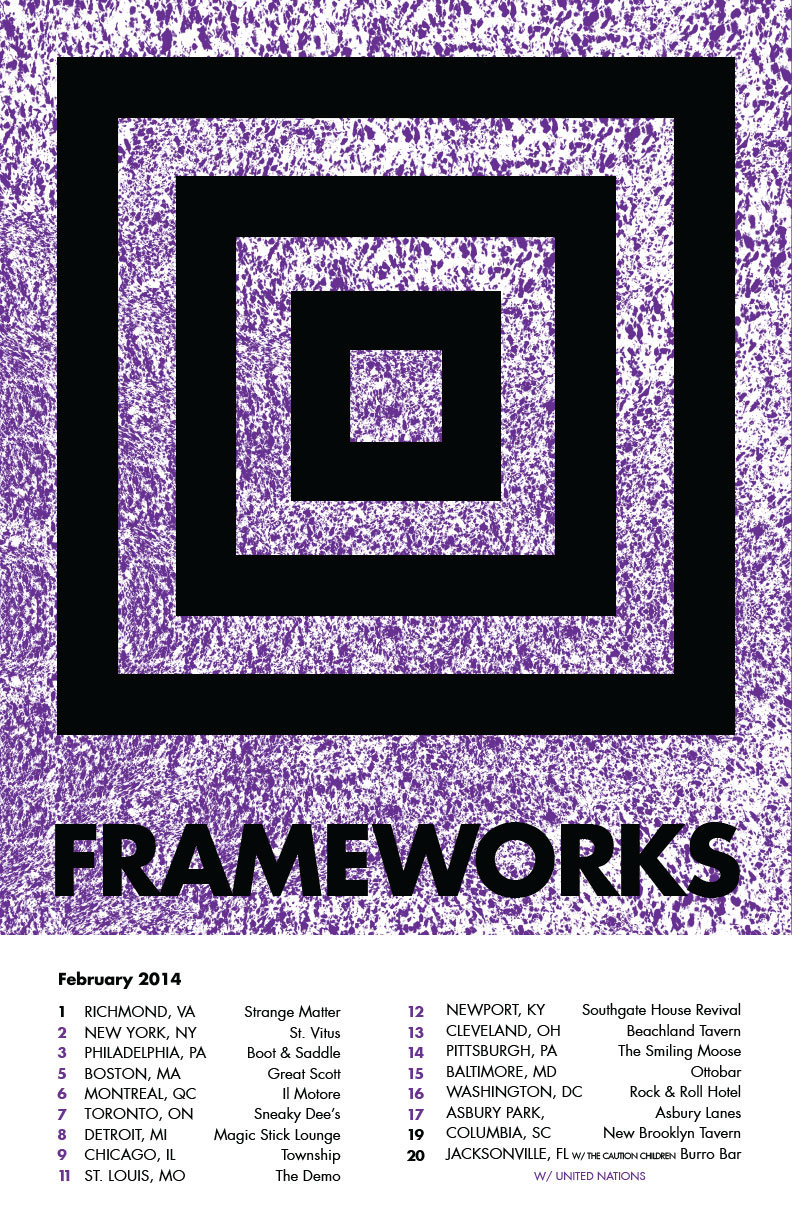 Flyer for Frameworks tour